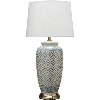 Ceramiczna lampa stołowa Lee 68cm błękitna